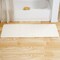 Lavish Home Memory Foam Striped Bath Mat White 24X60 Soft Absorbent Non-Slip